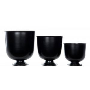 Osłonki metalowe czarne mat komplet 3 szt. dekoracyjne Pokal