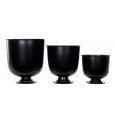 Osłonki metalowe czarne mat komplet 3 szt. dekoracyjne Pokal
