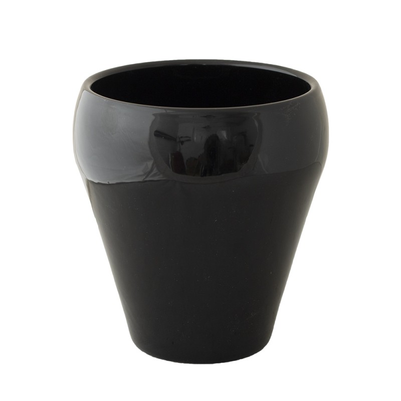 Donica Bella ceramiczna czarny połysk | Wysyłka w 24h!