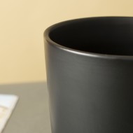 Donica Istad z podstawką ceramiczna czarna XL| Wysyłka w 24h!