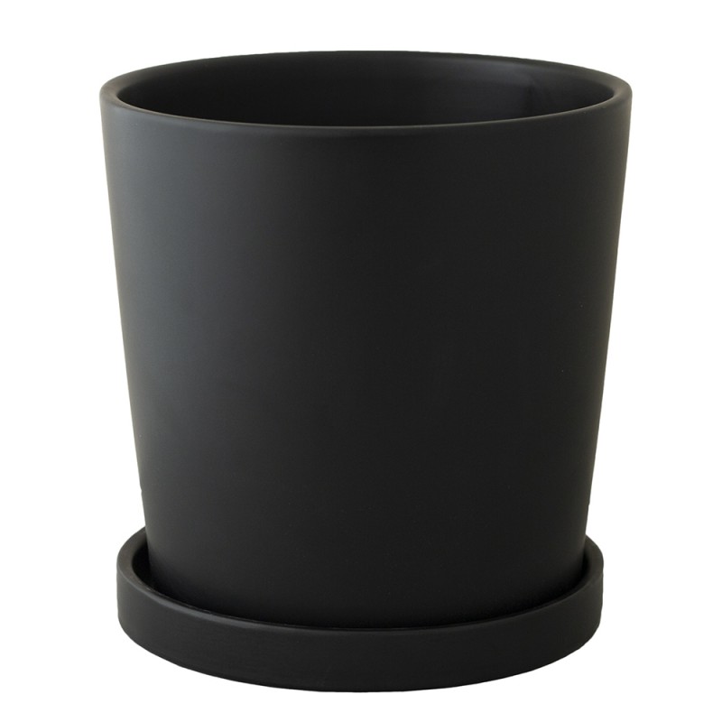 Donica Istad z podstawką ceramiczna czarna XL| Wysyłka w 24h!