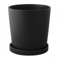 Donica Istad z podstawką ceramiczna czarna XL| Wysyłka w 24h!