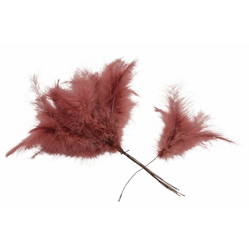 Pióro naturalne dekoracyjne różowe ze szpikulcem komplet