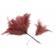 Pióro naturalne dekoracyjne różowe ze szpikulcem komplet