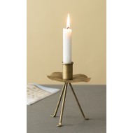 Świecznik Liść metalowy złoty | Wysyłka w 24h!