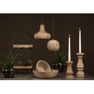 Świecznik Drewniany boho naturalny | Wysyłka w 24h!