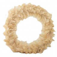 Wianek z naturalnych piór beżowy okrągły | Wysyłka w 24 godziny!