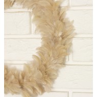 Wianek z naturalnych piór beżowy okrągły | Wysyłka w 24 godziny!