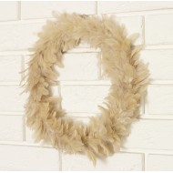Wianek z naturalnych piór beżowy okrągły | Wysyłka w 24 godziny!