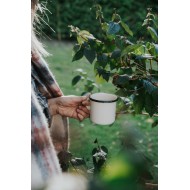 Kubek Emil emaliowany biały