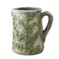 Donica dzbanek betonowy liście |  Wysyłka w 24h!