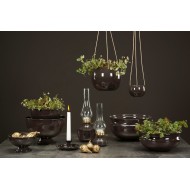 Osłonka na doniczkę emaliowana brązowa |  Wysyłka w 24h!