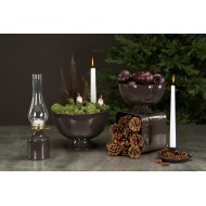 Osłonka na doniczkę emaliowana brązowa |  Wysyłka w 24h!