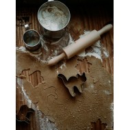 Wałek do ciasta gładki kolor naturalny