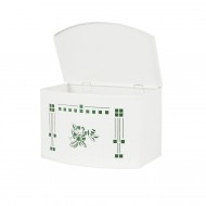 Pudełko ścienne kuchenne retro białe