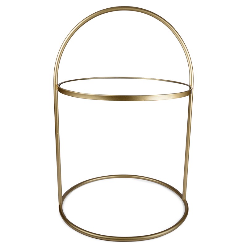 Stolik kawowy lustrzany blat złoty mat | Wysyłka w 24h!