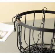 Kosz wiszący czarny na owoce komplet | Wysyłka w 24h!