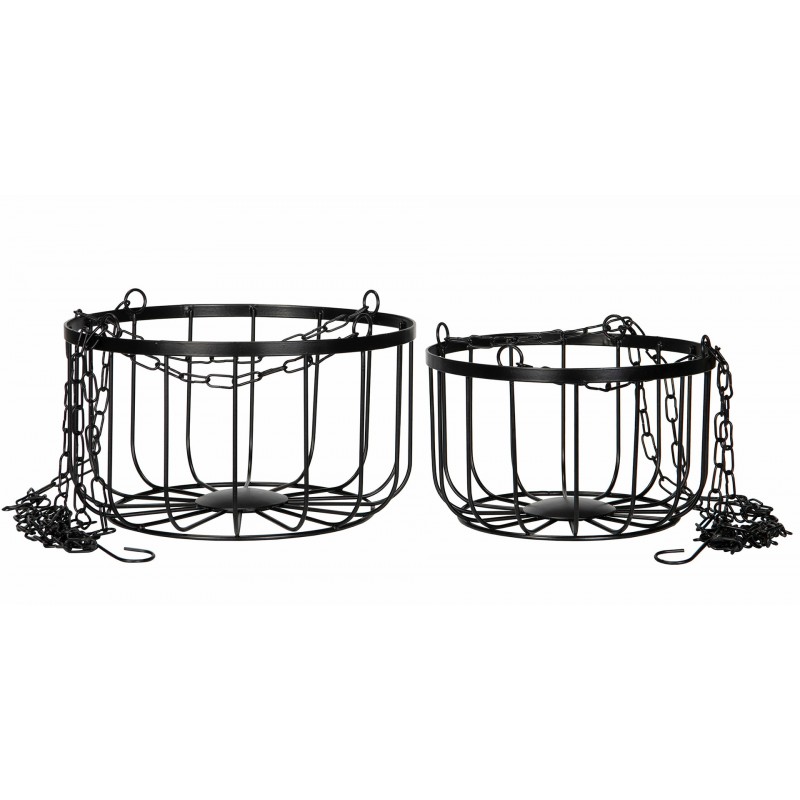 Kosz wiszący czarny na owoce komplet | Wysyłka w 24h!