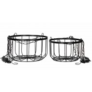 Kosz wiszący czarny na owoce komplet | Wysyłka w 24h!