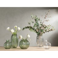 Wazon na kwiaty szklany przezroczysty retro vintage | Wysyłka w 24h!