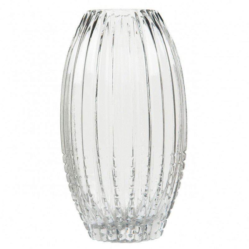 Wazon na kwiaty szklany przezroczysty retro vintage | Wysyłka w 24h!