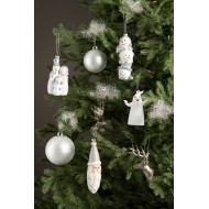 Zawieszka Bałwanki Białe Zestaw 2 szt. | Nietłukące | Skandi.pl