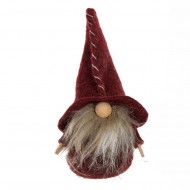 Figurka Świąteczna Mikołaj z Brodą: Czerwona, Urocza - Skandi