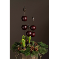 Sztuczne Jabłko Burgundowe: Idealne do Stroików i Ozdób - Skandi