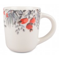 Kubek Świąteczny 60ml z Motywem Jarzębiny i Gałązek - Idealny do Świątecznych Napojów