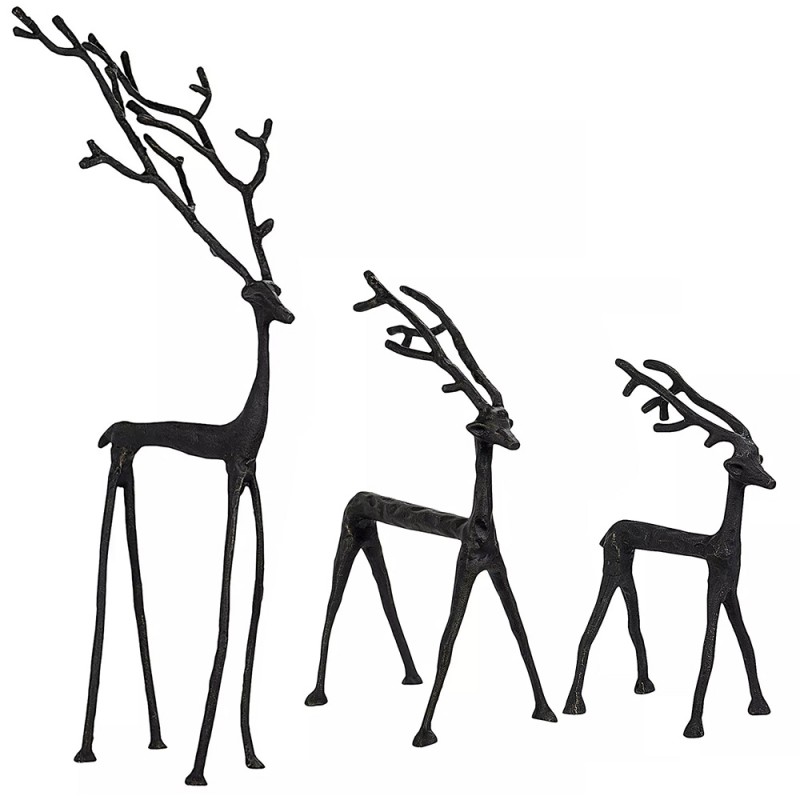 Figurka świąteczna Renifer styl nowoczesny kolor czarny | Wysyłka w 24h!