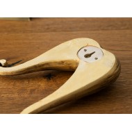 Zestaw Czterech Dekoracji Ściennych w Kształcie Wąsów - Złote Akcenty - Skandi