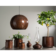 Lampa Wisząca Loftowa w Kształcie Kuli - Rdzawy Brąz - Regulowany Kabel 150cm