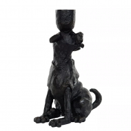 Świecznik Kandelabr w Kształcie Psa - Czarny Mat - Idealny Prezent dla Miłośników Psów