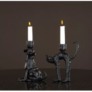 Świecznik Kandelabr w Kształcie Psa - Czarny Mat - Idealny Prezent dla Miłośników Psów