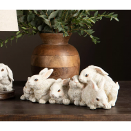 Rodzinna Figurka Zajączków - Urocza Dekoracja Wielkanocna