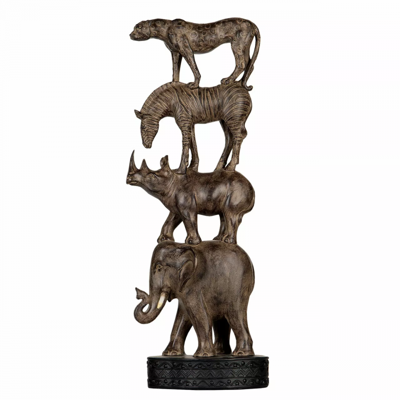 Figurka Dekoracyjna "Zwierzęta Sawanny" - Wyjątkowa Kompozycja