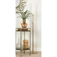 Regulowany Świecznik Kandelabr – Złoty Mat, Pasuje do Każdego Wnętrza