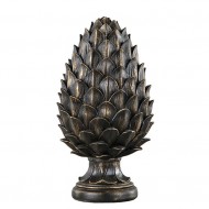 Dekoracyjna Figurka Karczocha – Luksusowy Akcent w Stylu Vintage, Kolor Stare Złoto