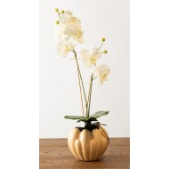 Osłonka Ceramiczna w Kształcie Kwiatu - Pomarańczowa, Idealna na Prezent