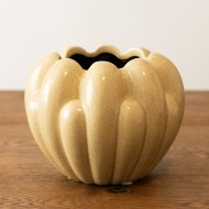 Osłonka Ceramiczna Beżowa - Elegancka, w Kształcie Kwiatu, Idealna na Prezent