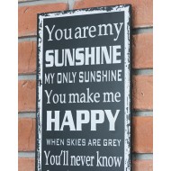 OBRAZEK Z NAPISAMI CZARNY 50x20cm