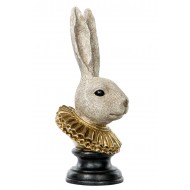 Figurka Wielkanocna - Głowa Zająca z Eleganckimi Zdobieniami, Idealna na Święta