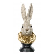 Figurka Wielkanocna - Głowa Zająca z Eleganckimi Zdobieniami, Idealna na Święta