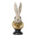 Figurka Wielkanocna - Głowa Zająca z Eleganckimi Zdobieniami, Idealna na Święta