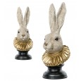 Figurka Wielkanocna - Głowa Zająca z Eleganckimi Zdobieniami, Idealna na Święta