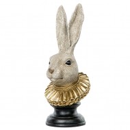 Figurka Wielkanocna - Głowa Zająca z Eleganckimi Zdobieniami, Idealna na Święta