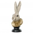 Figurka Wielkanocna - Głowa Zająca z Eleganckimi Zdobieniami, Idealna na Święta