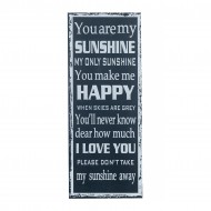 OBRAZEK Z NAPISAMI CZARNY 50x20cm