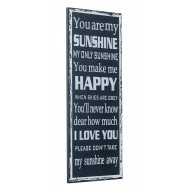 OBRAZEK Z NAPISAMI CZARNY 50x20cm