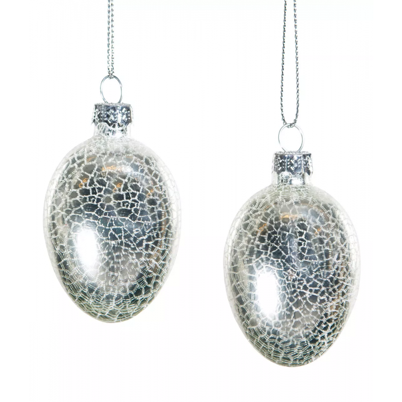 Zawieszki Wielkanocne Jajko ze Szkła – Dekoracyjne Ozdoby, Komplet 2 szt.